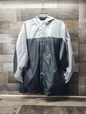 Men's XL Mark Russo Gray Black LS Zipper Mesh Lined Windbreaker Jacket